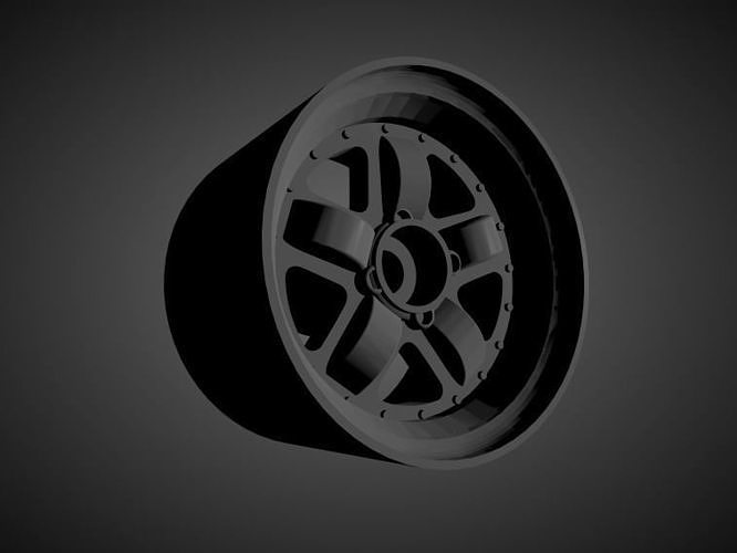 Mugen MR5 rims with brakes and tires for Hot Wheels 3D print model