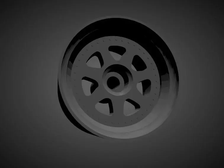 Mugen M7 rims with brakes and tires for Hot Wheels 3D print model_0