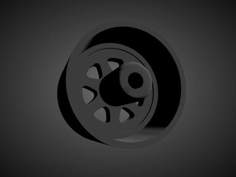 Mugen M7 rims with brakes and tires for Hot Wheels 3D print model_1