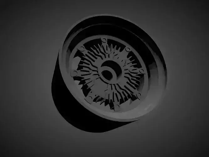 Mugen CF48 rims with brakes and tires for Hot Wheels