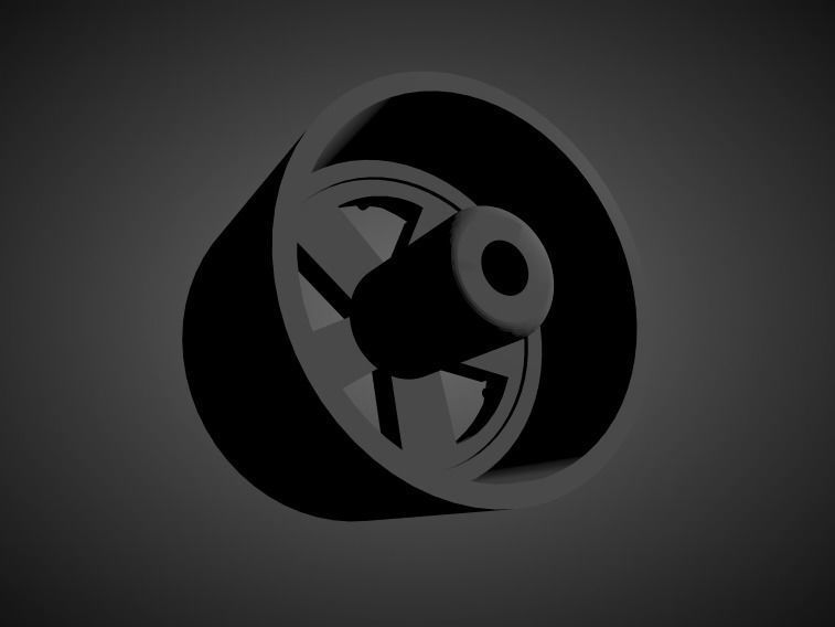 Enkei Apache I 5H rims with brakes and tires for Hot Wheels 3D print model_1