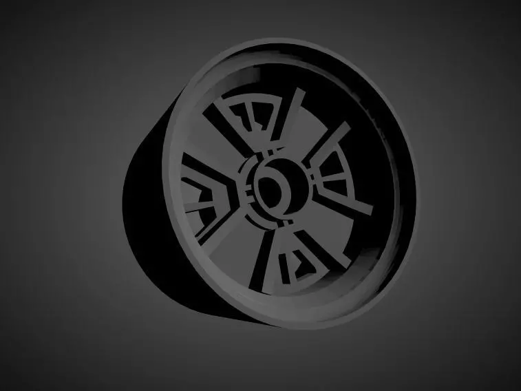 Staggered Datsun OEM rims with brakes and tires for Hot Wheels  3D print model_0