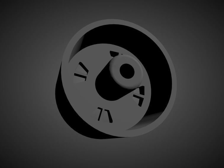 Staggered Datsun OEM rims with brakes and tires for Hot Wheels  3D print model_1