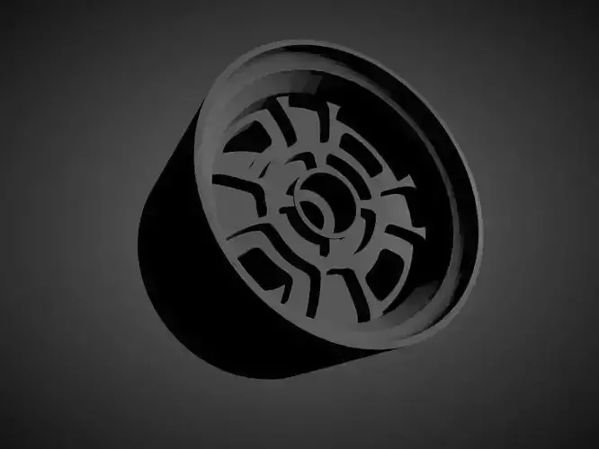 Staggered Datsun OEM rims with brakes and tires for Hot Wheels 