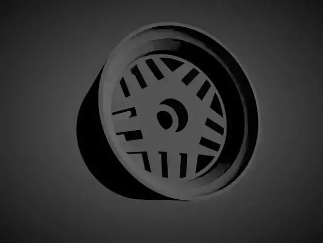 Staggered Datsun OEM rims with brakes and tires for Hot Wheels -