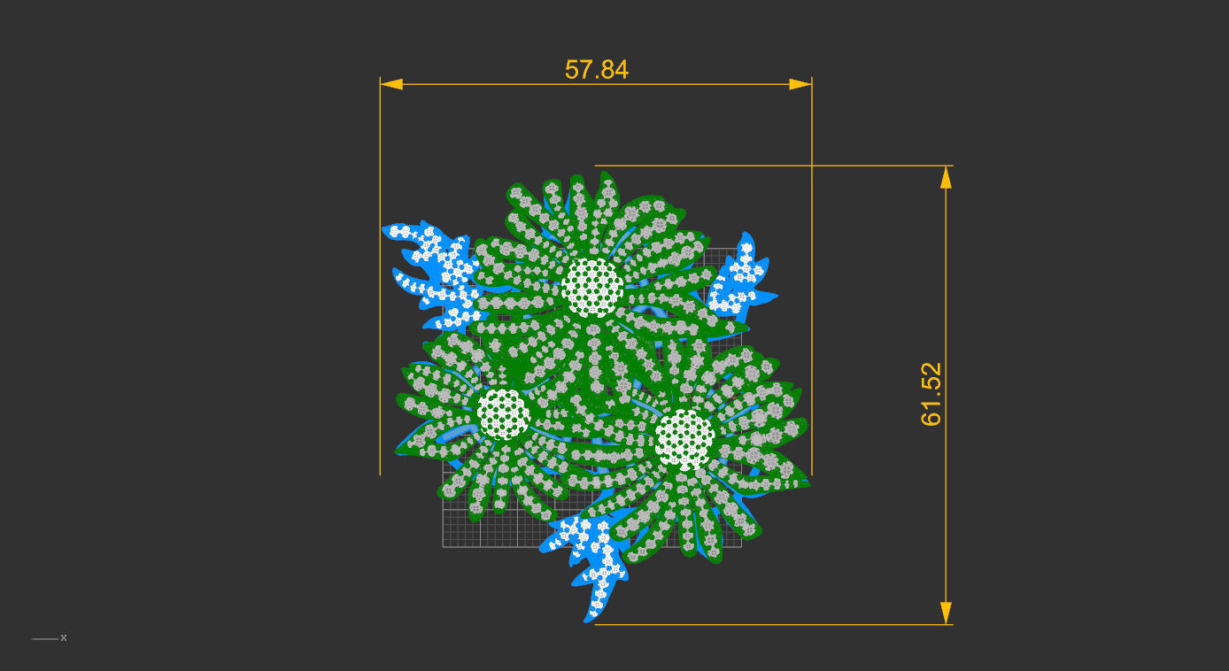 brooch flower with diamonds 3D print model_2