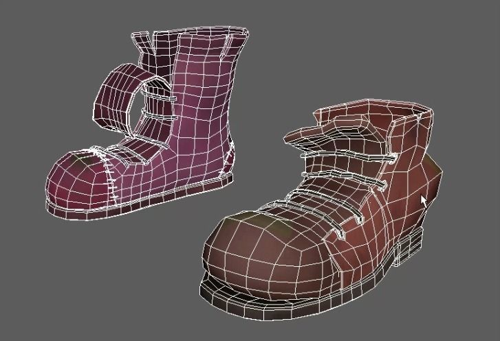 Boots pair of 3D model_4