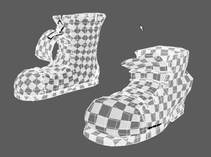 Boots pair of 3D model_1