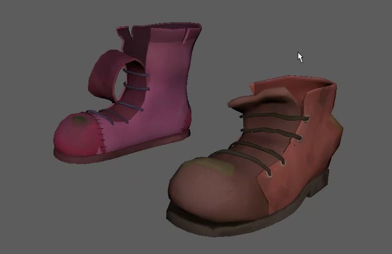 Boots pair of 3D model_3