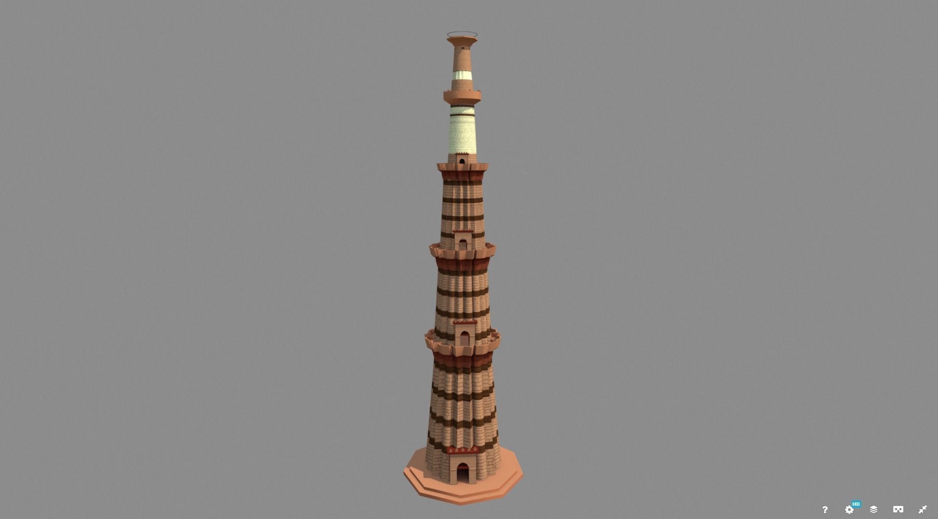 Monuments of India Low-poly 3D model_5