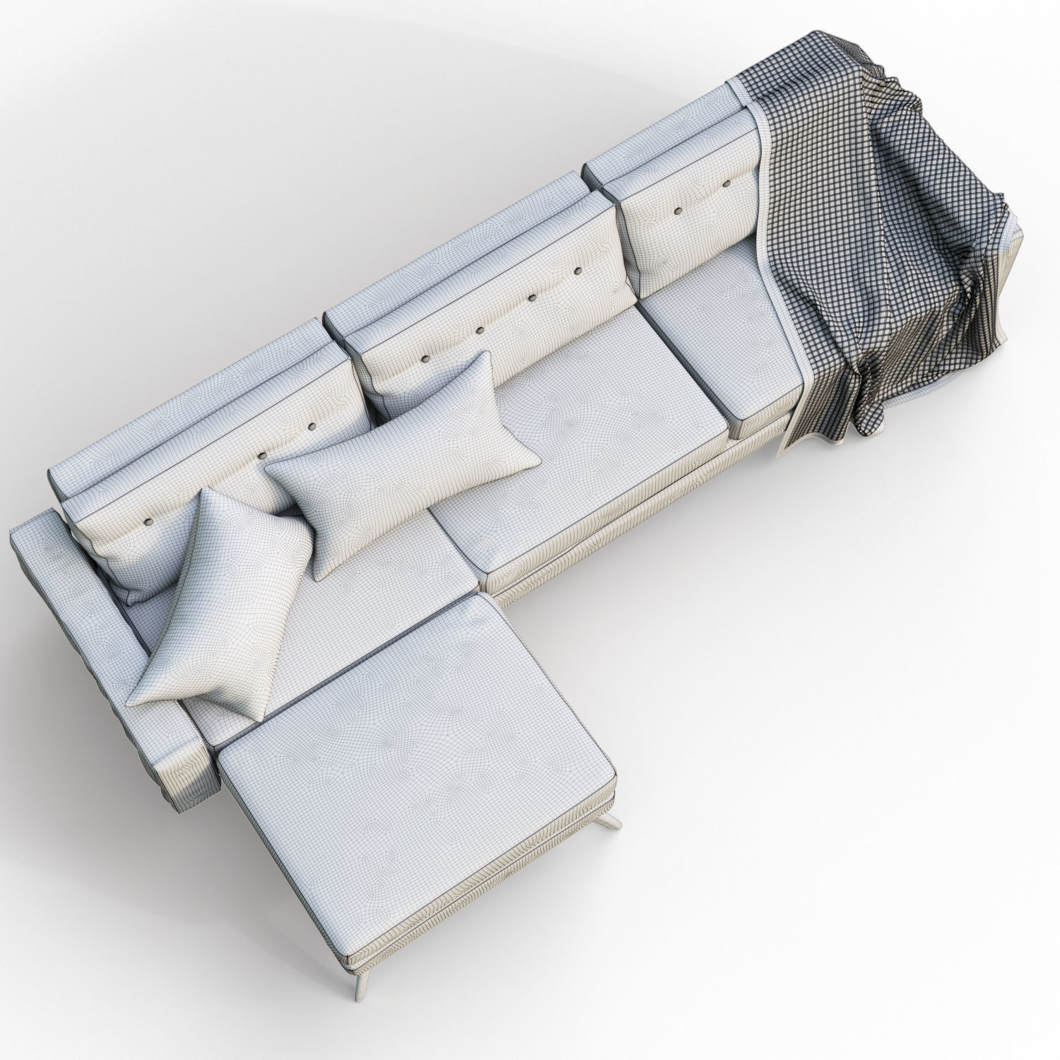 leather sofa 3D model_5