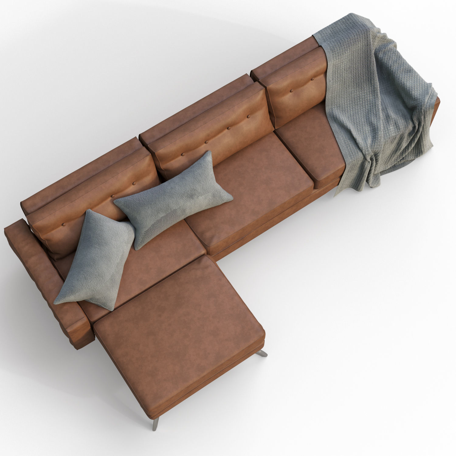 leather sofa 3D model_4