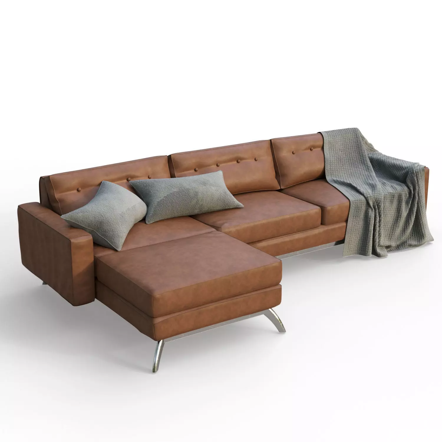 leather sofa 3D model_0