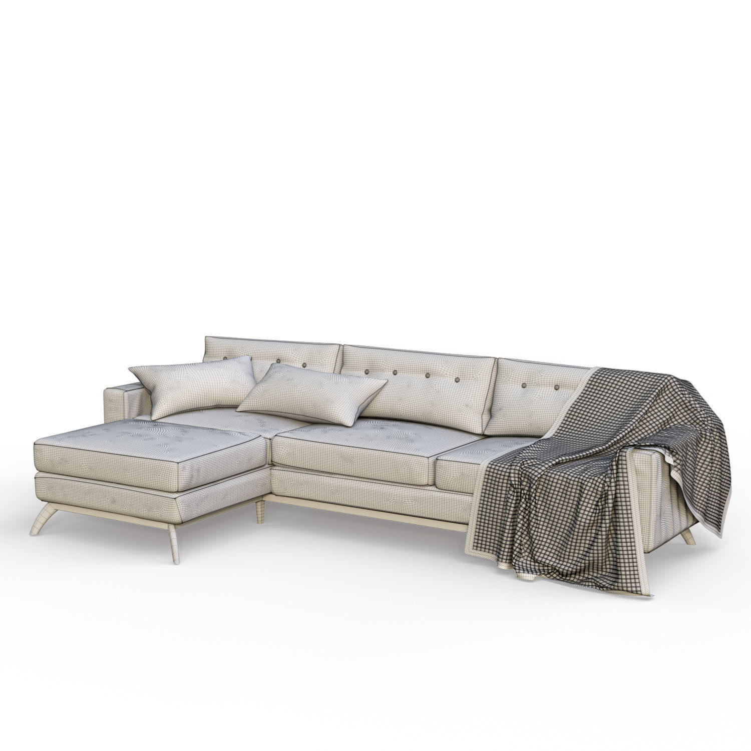 leather sofa 3D model_3