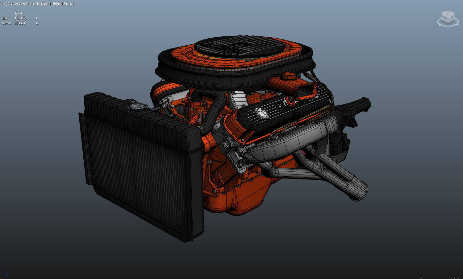 Mopar V8 engine Low-poly 3D model_54