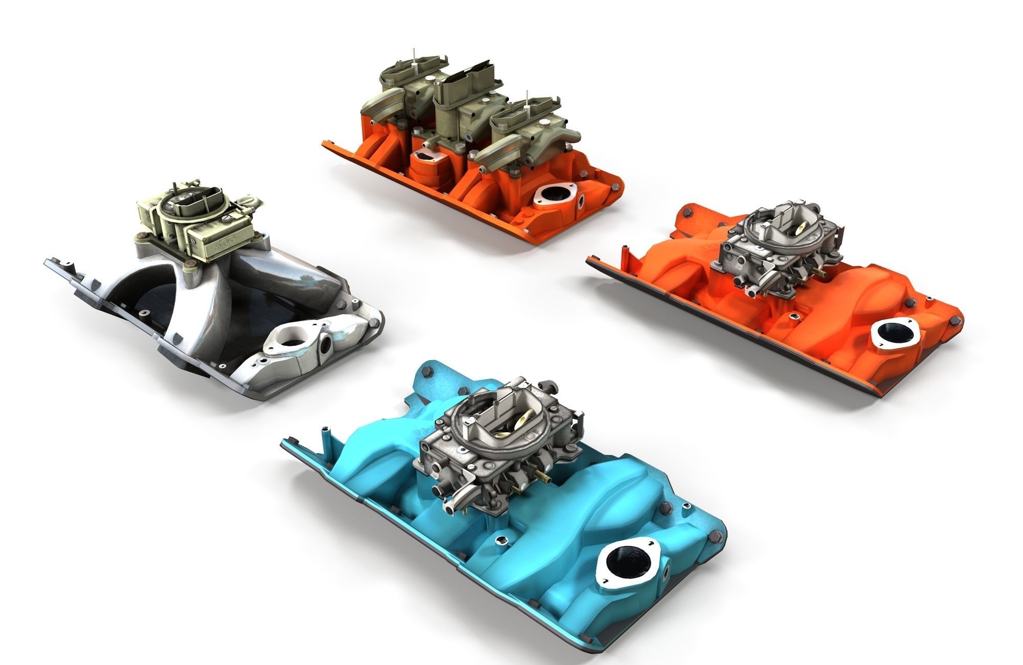 Mopar V8 engine Low-poly 3D model_29