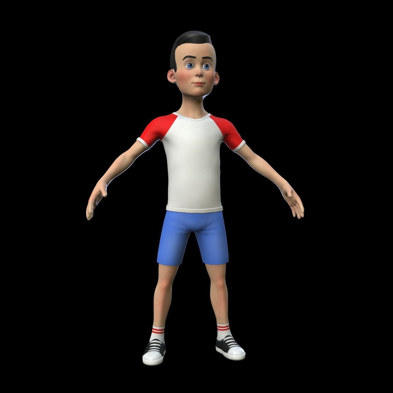 Stylized Boy Character Low-poly 3D model