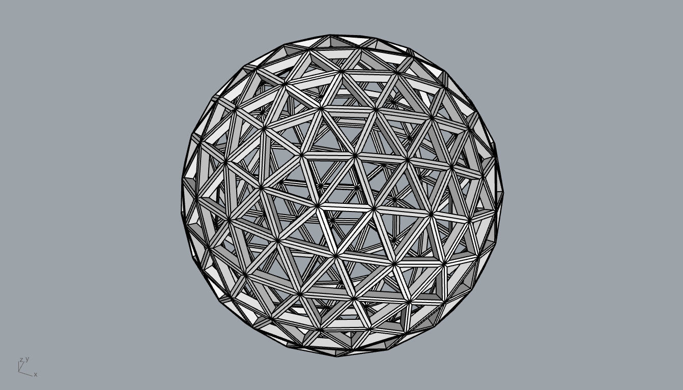 Geodesic Sphere Frame frequency 4 3D model_66