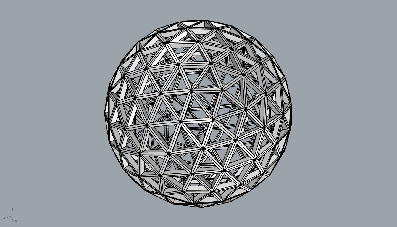 Geodesic Sphere Frame frequency 4 3D model_78