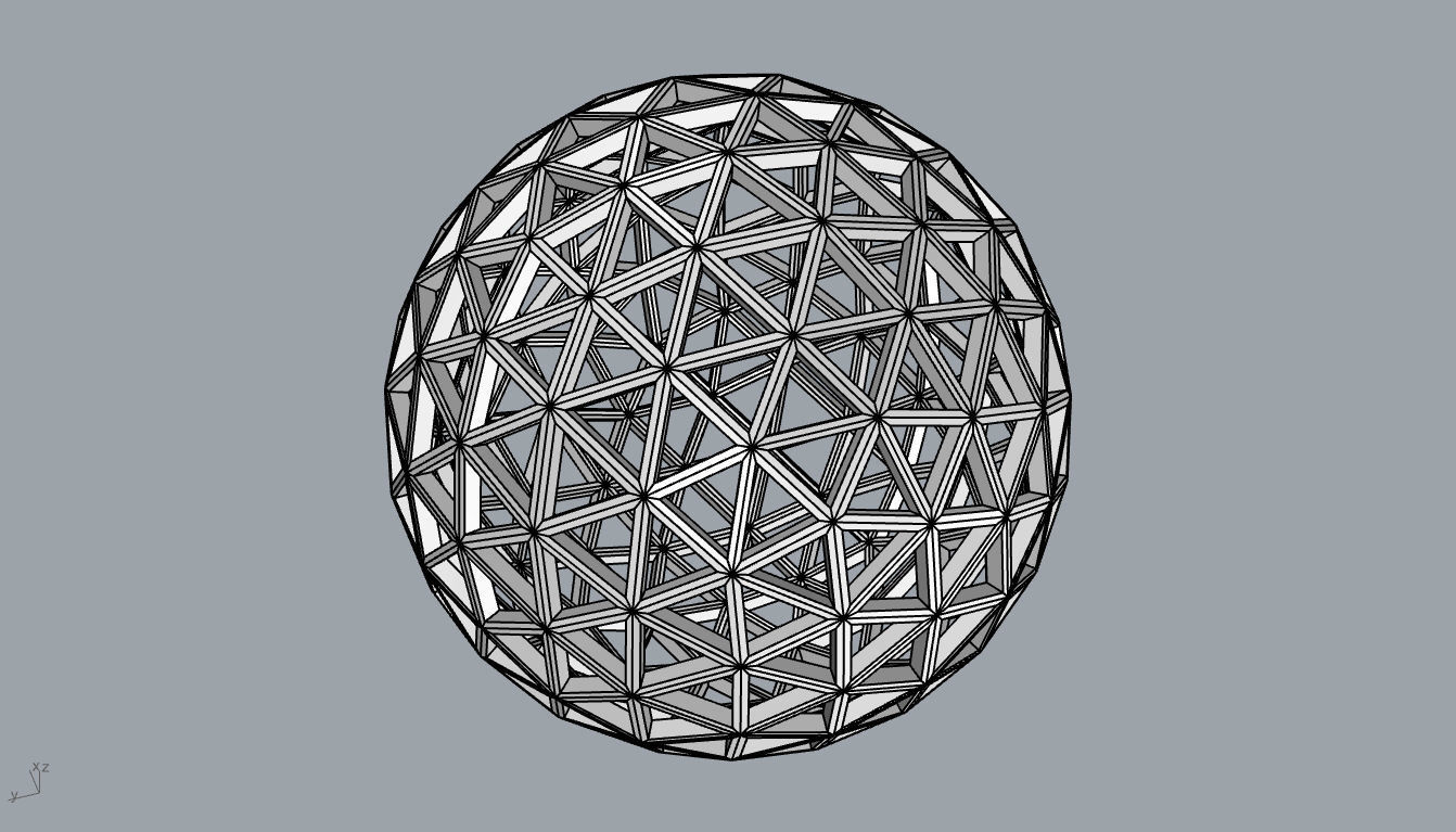 Geodesic Sphere Frame frequency 4 3D model_85