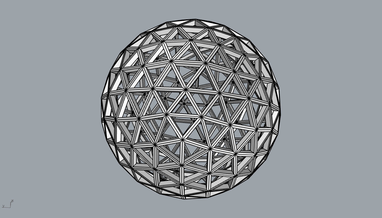 Geodesic Sphere Frame frequency 4 3D model_86
