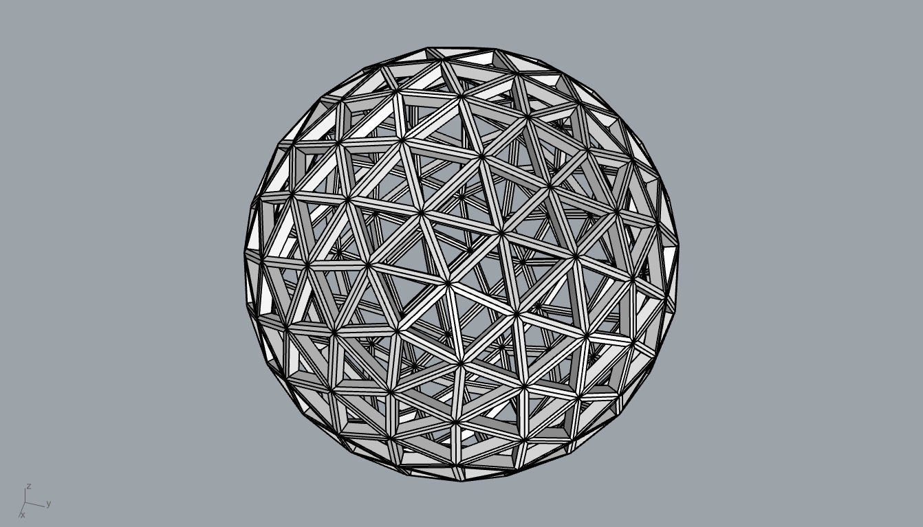 Geodesic Sphere Frame frequency 4 3D model_73