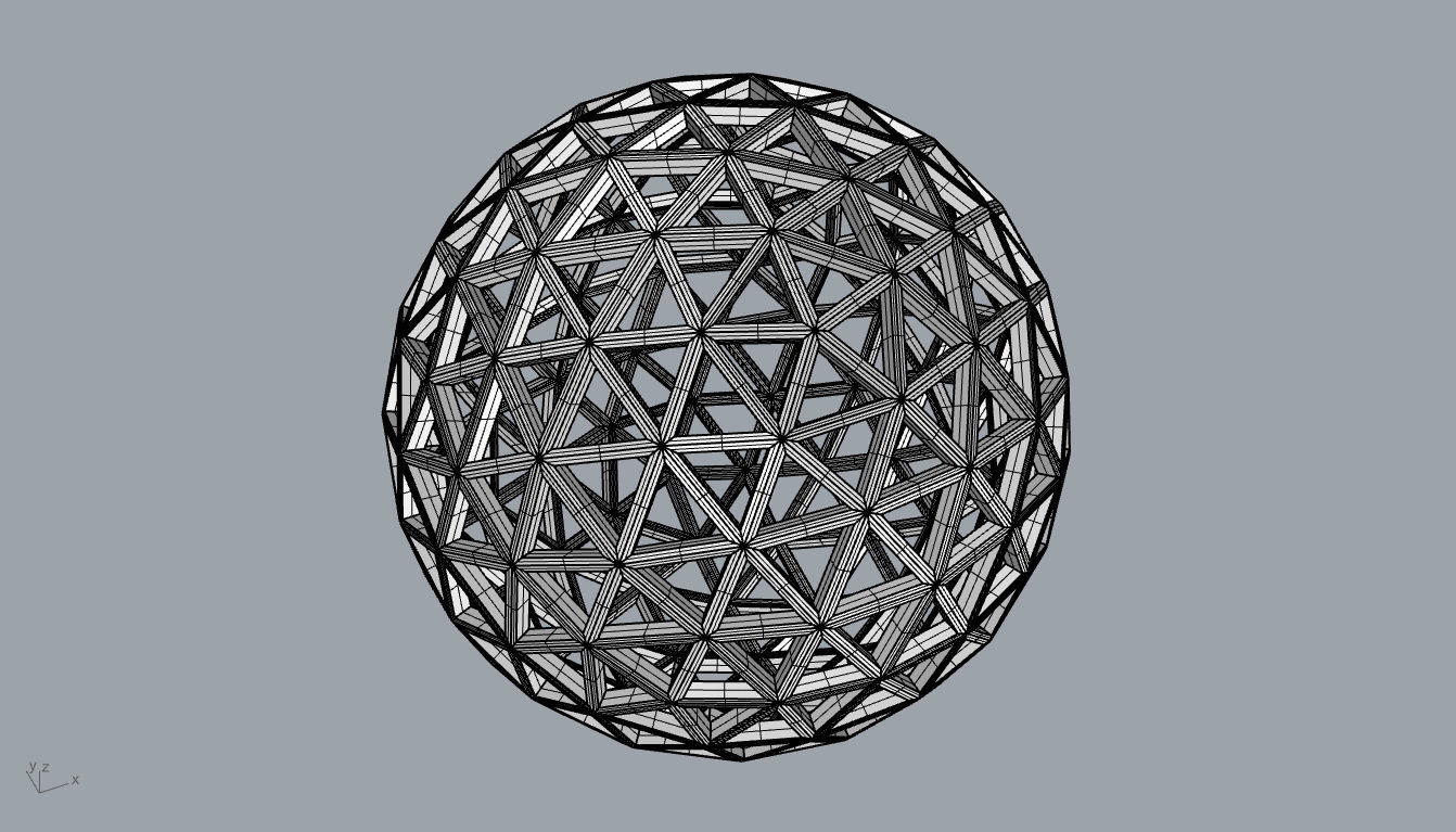 Geodesic Sphere Frame frequency 4 3D model_95
