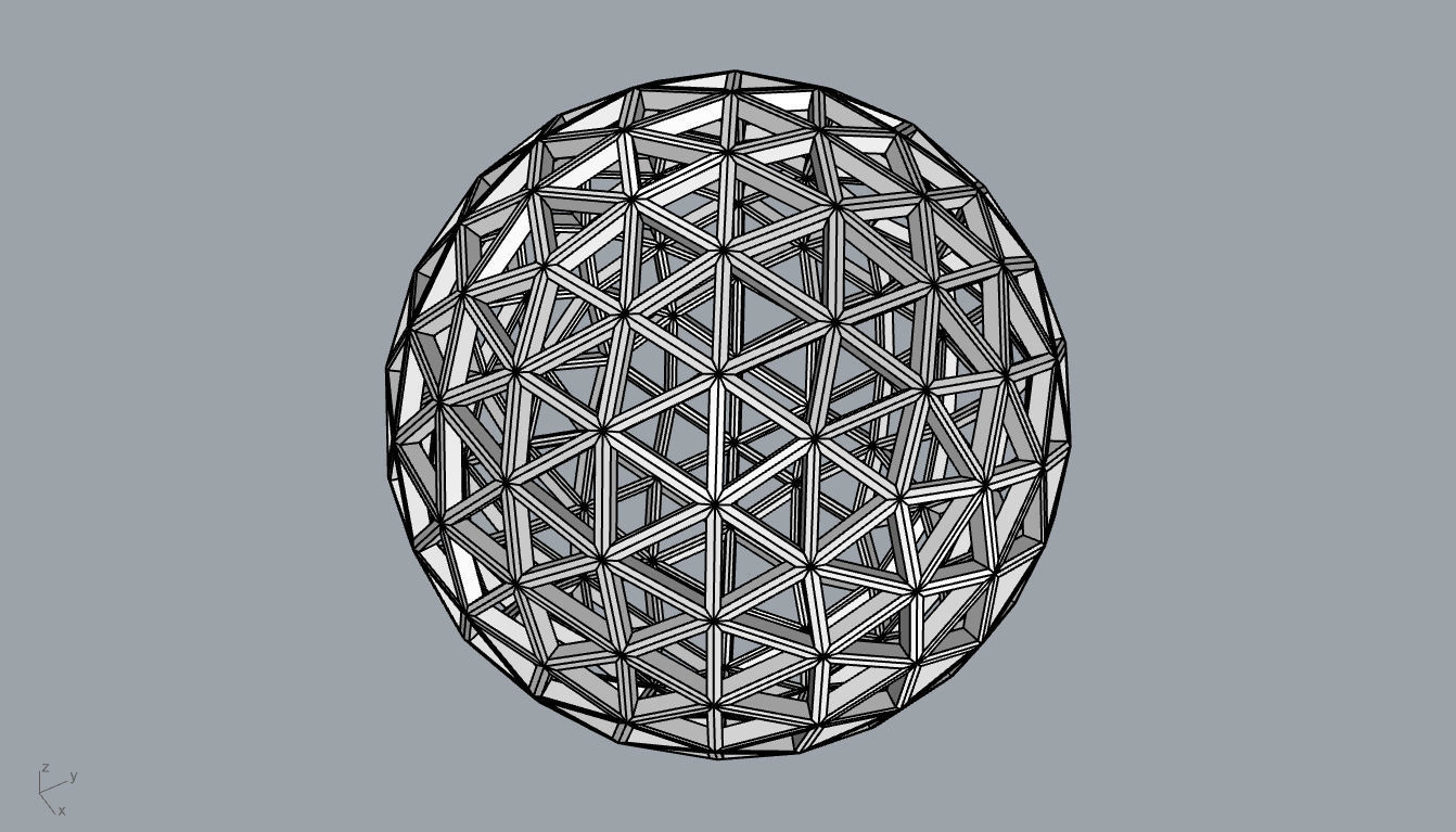 Geodesic Sphere Frame frequency 4 3D model_69