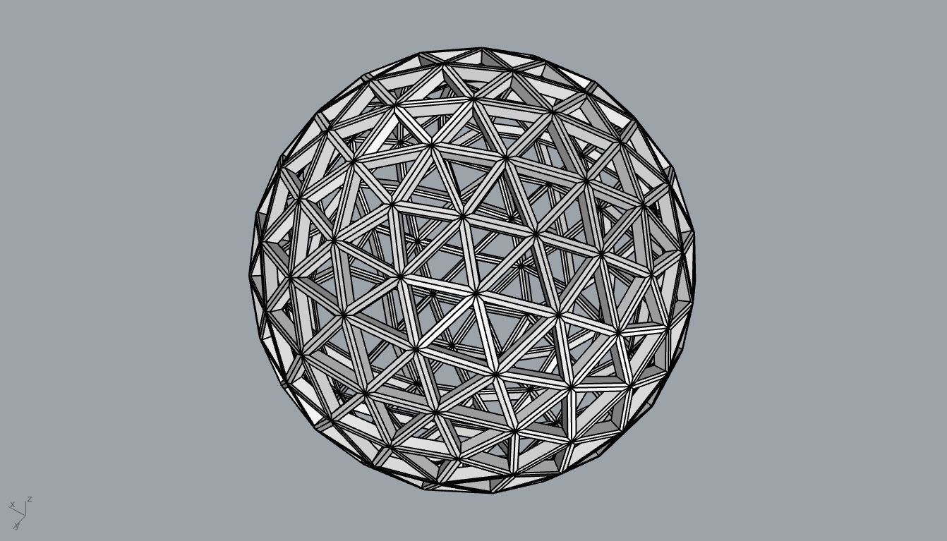 Geodesic Sphere Frame frequency 4 3D model_82