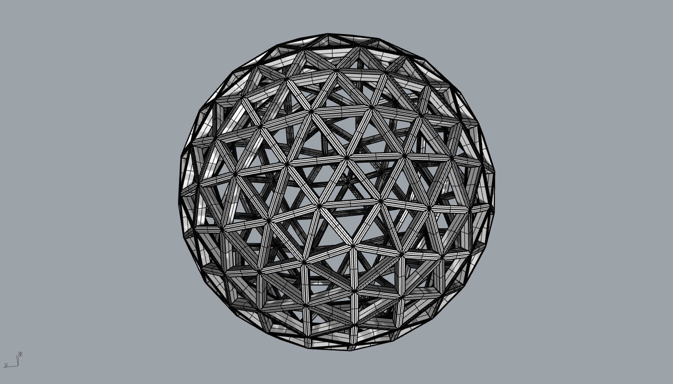 Geodesic Sphere Frame frequency 4 3D model_97