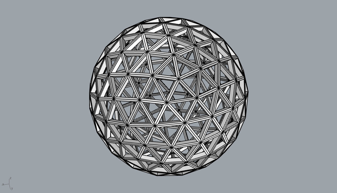 Geodesic Sphere Frame frequency 4 3D model_76