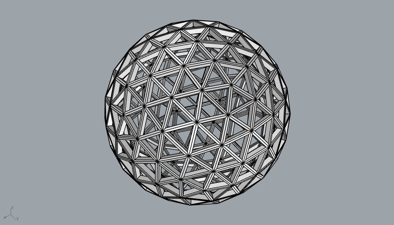 Geodesic Sphere Frame frequency 4 3D model_77