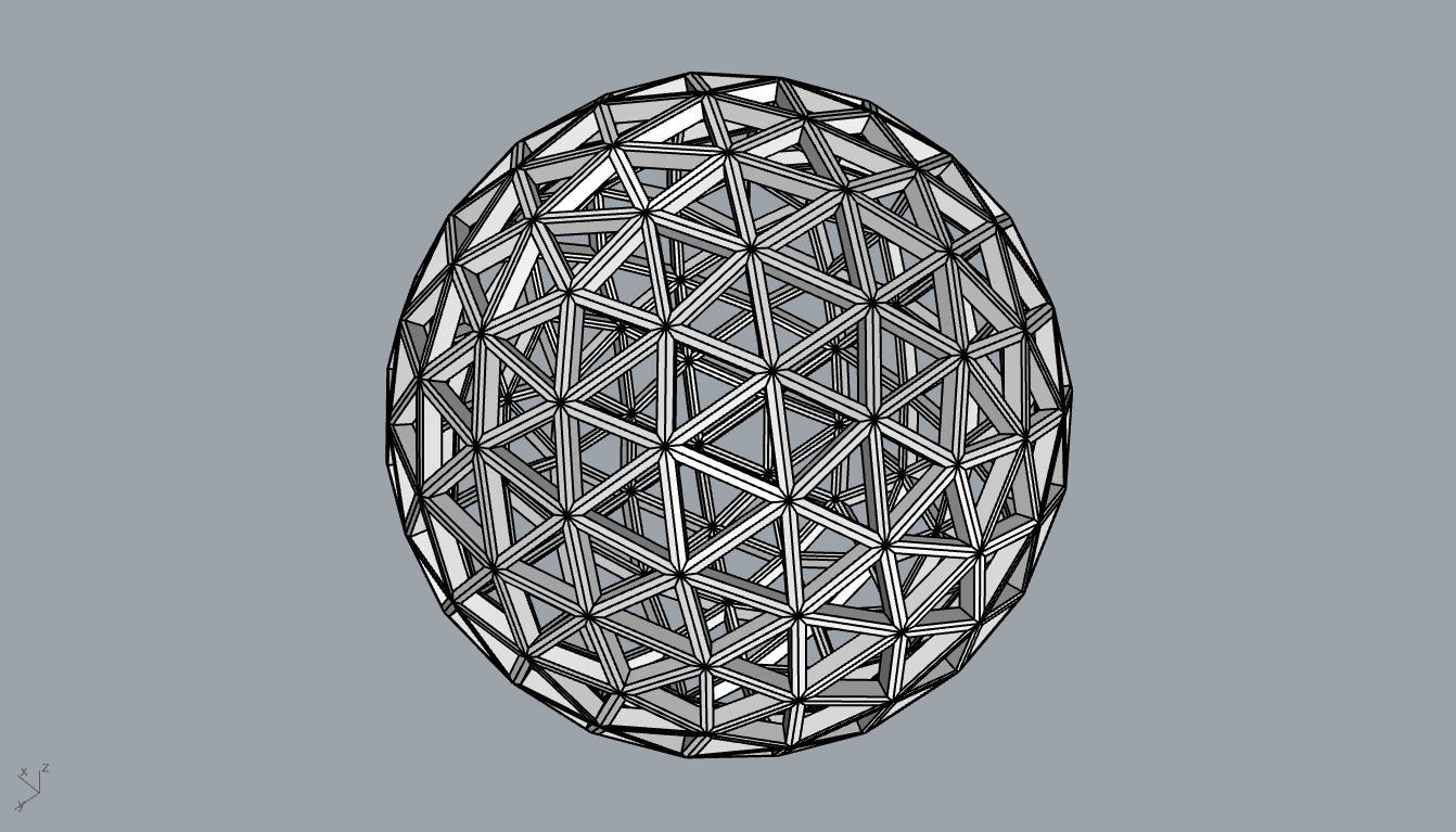Geodesic Sphere Frame frequency 4 3D model_83