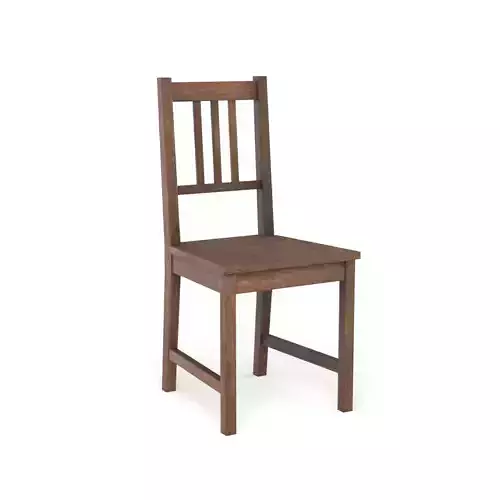 Simple Wooden Chair Low-poly 3D model