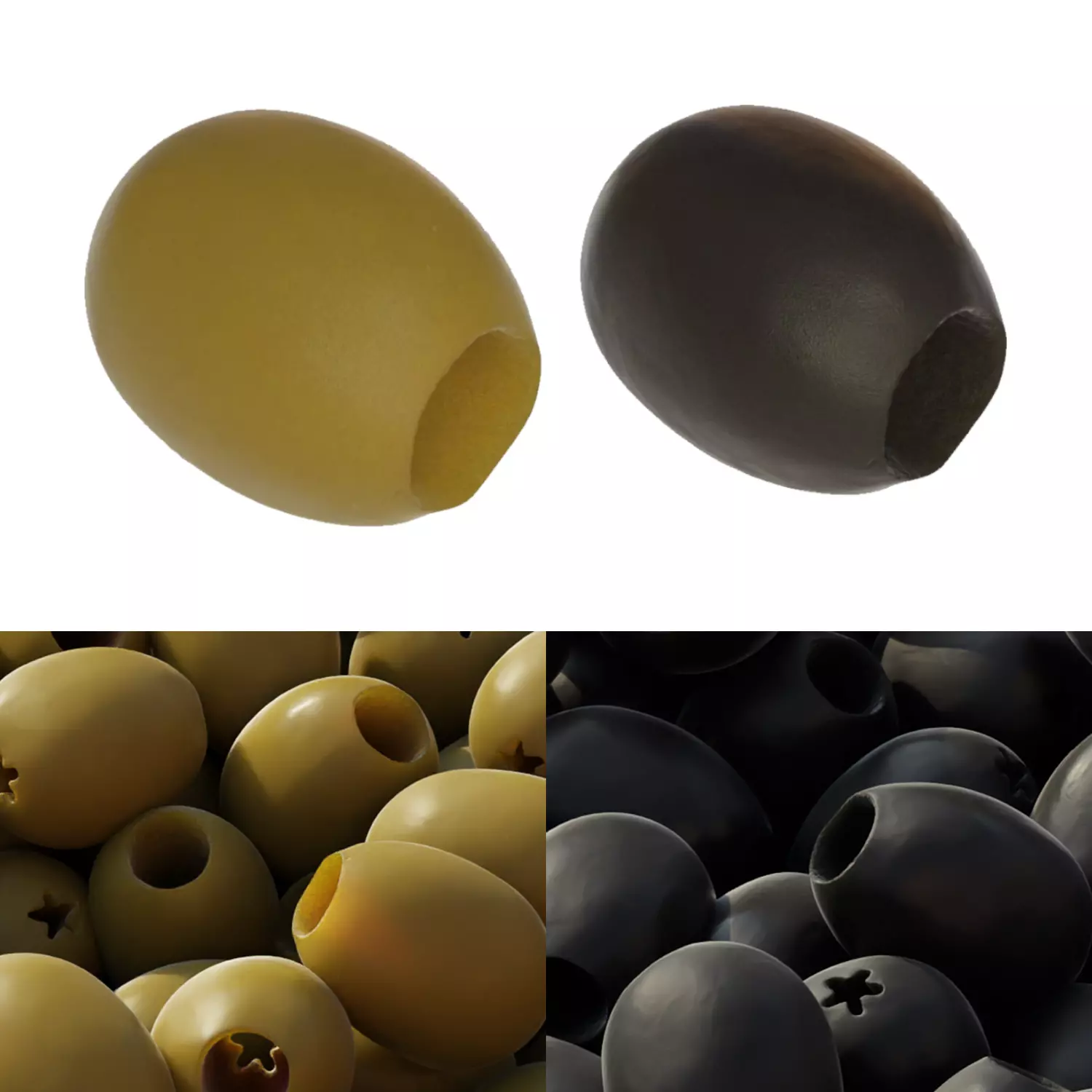 Olives Green and Black 3D model