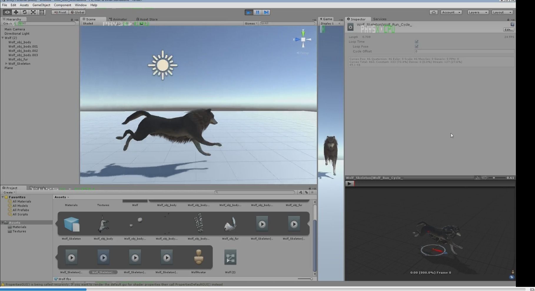 Wolf Rigged Animated and Game Ready Free low-poly 3D model_8