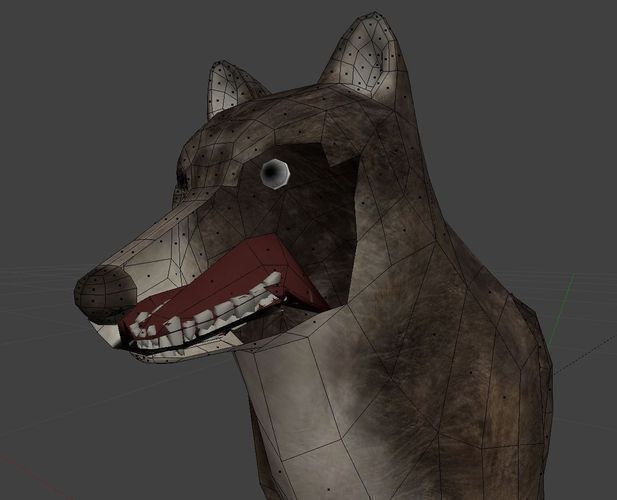Wolf Rigged Animated and Game Ready Free low-poly 3D model_42