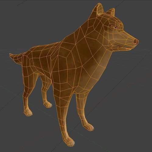 Wolf Rigged Animated and Game Ready Free low-poly 3D model_22