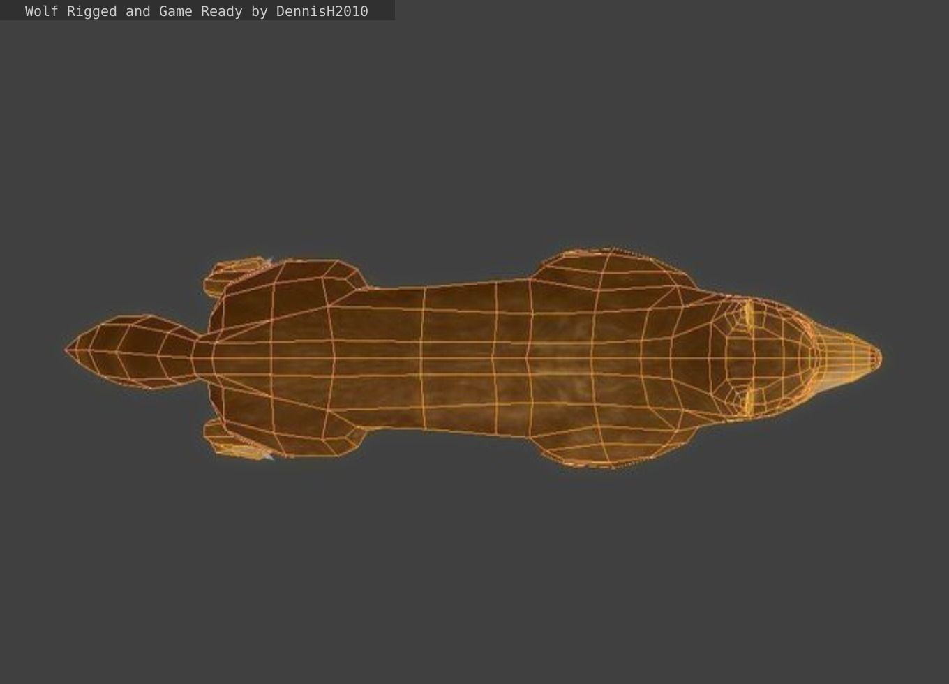 Wolf Rigged Animated and Game Ready Free low-poly 3D model_13