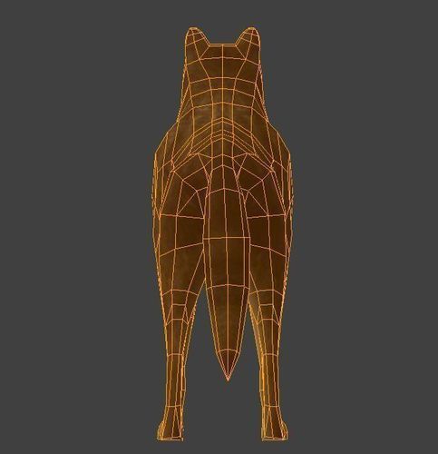 Wolf Rigged Animated and Game Ready Free low-poly 3D model_47