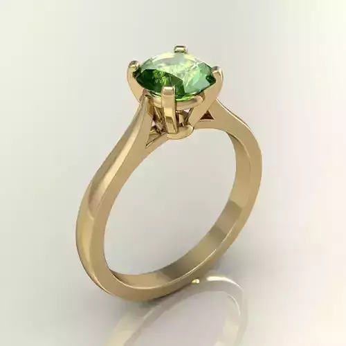 Ring peridot engagement gold