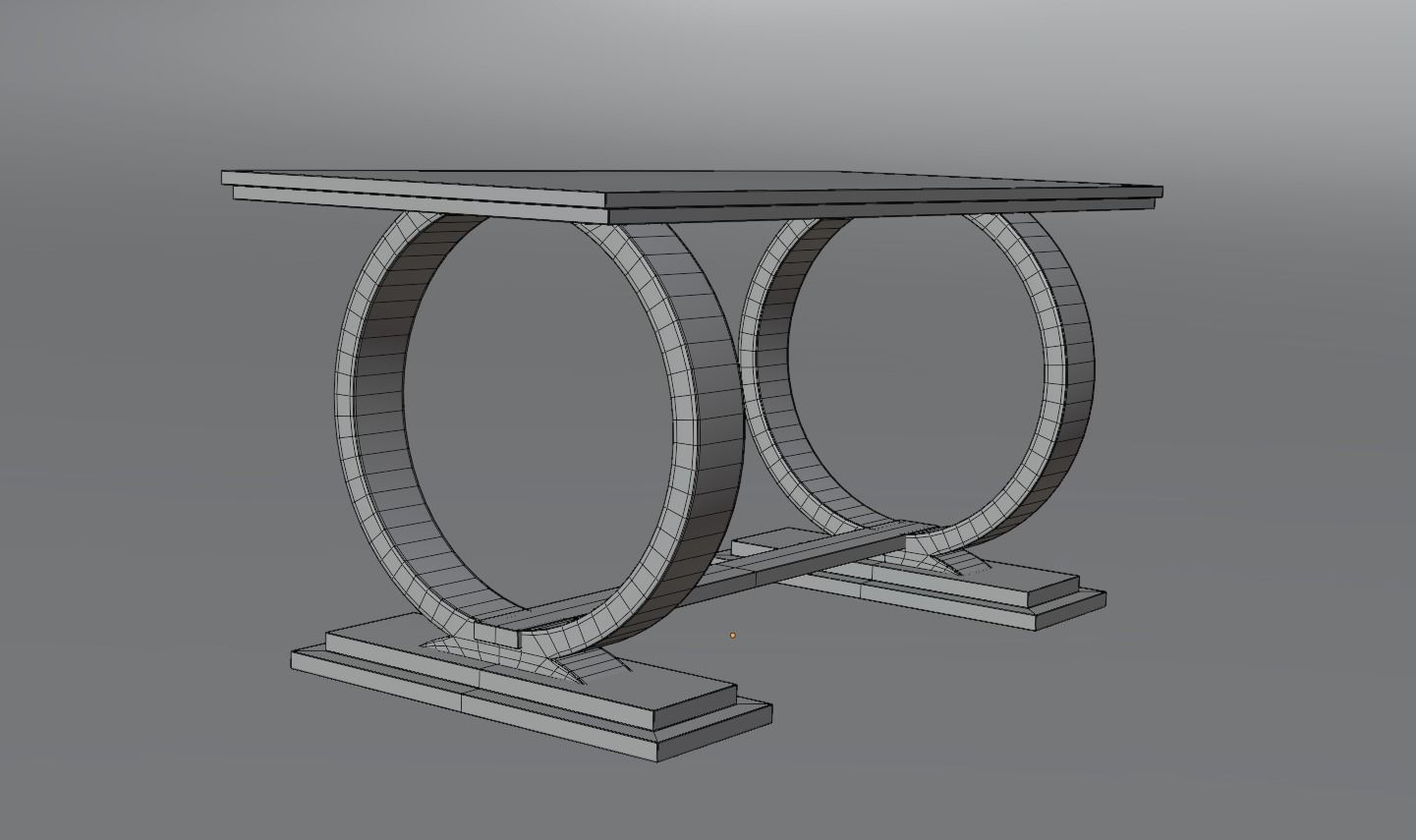 Minimalist table  Low-poly 3D model_4