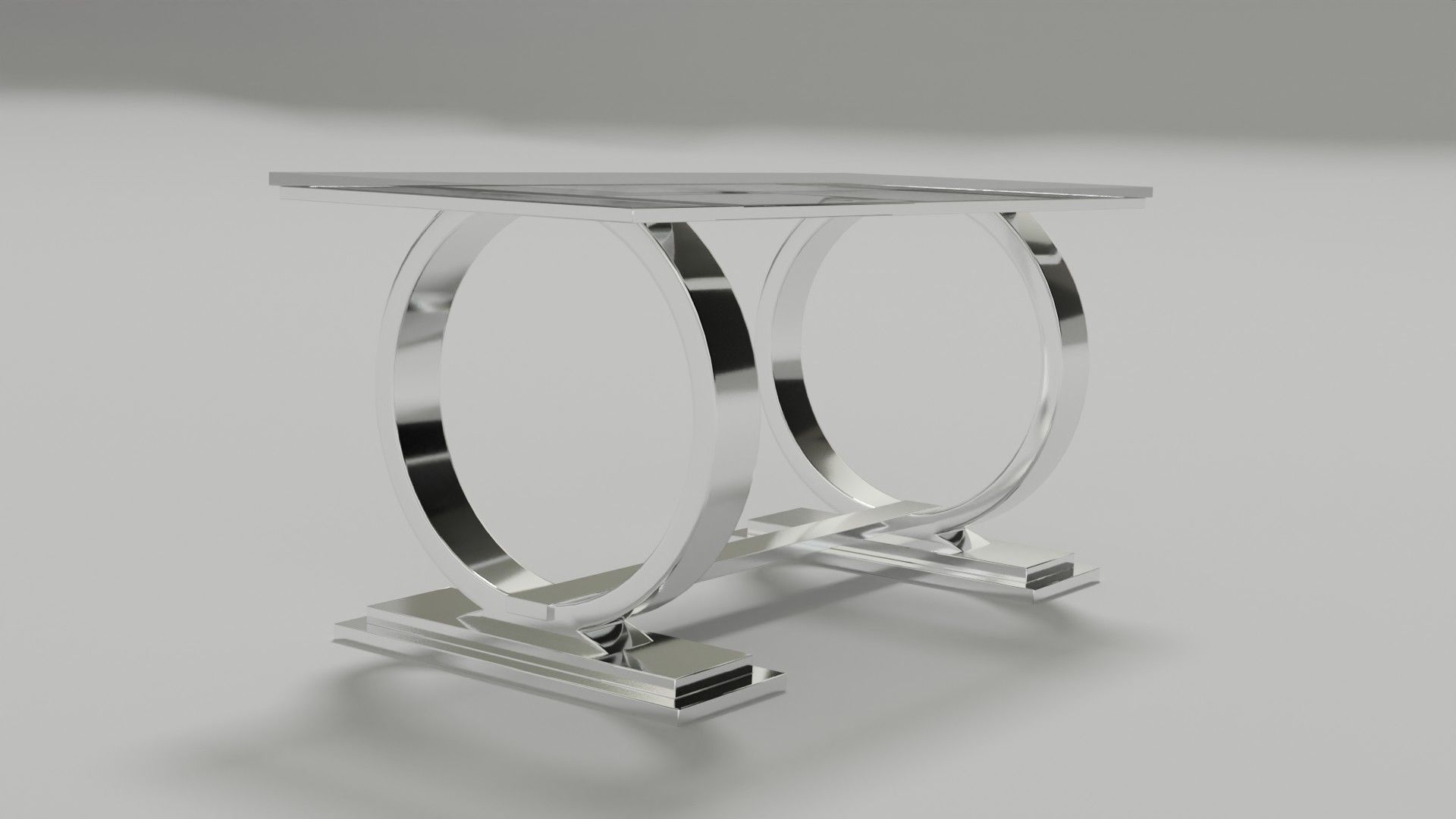 Minimalist table  Low-poly 3D model_1