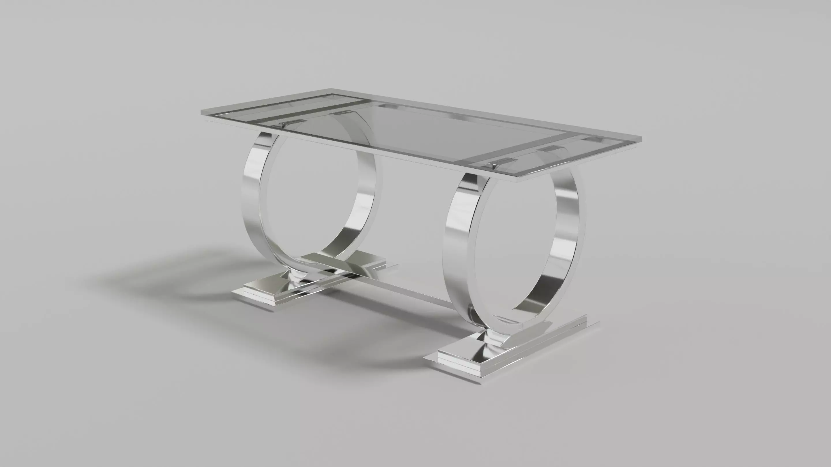 Minimalist table  Low-poly 3D model_0