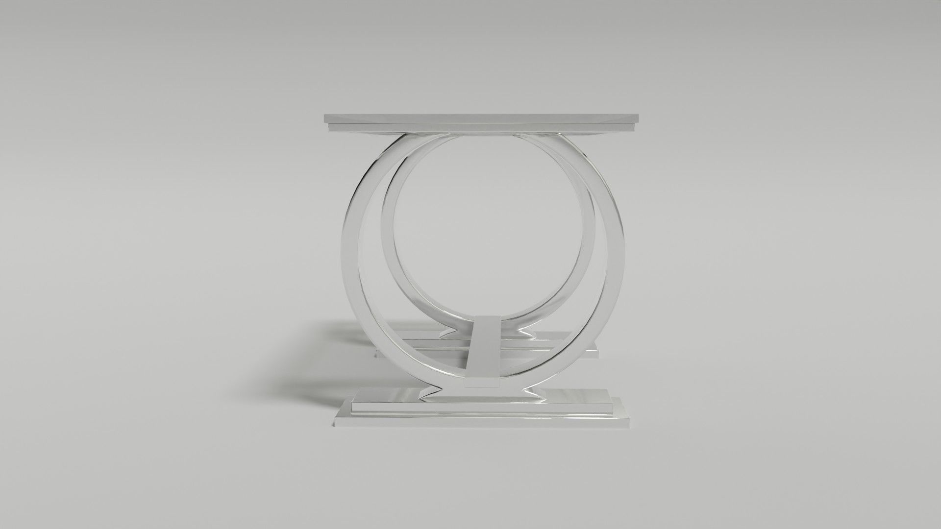 Minimalist table  Low-poly 3D model_2