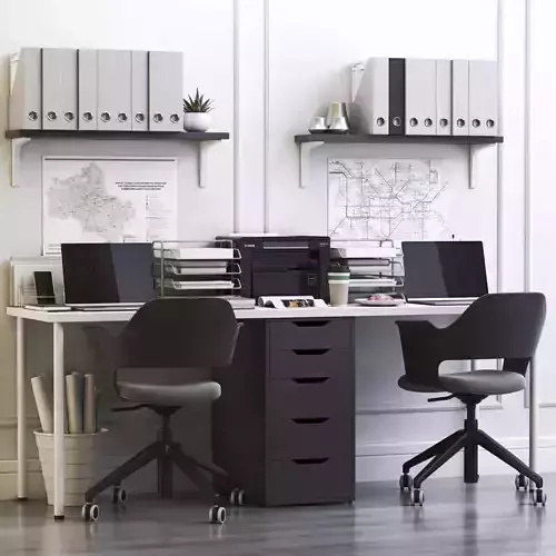 Office workplace 12 3D model