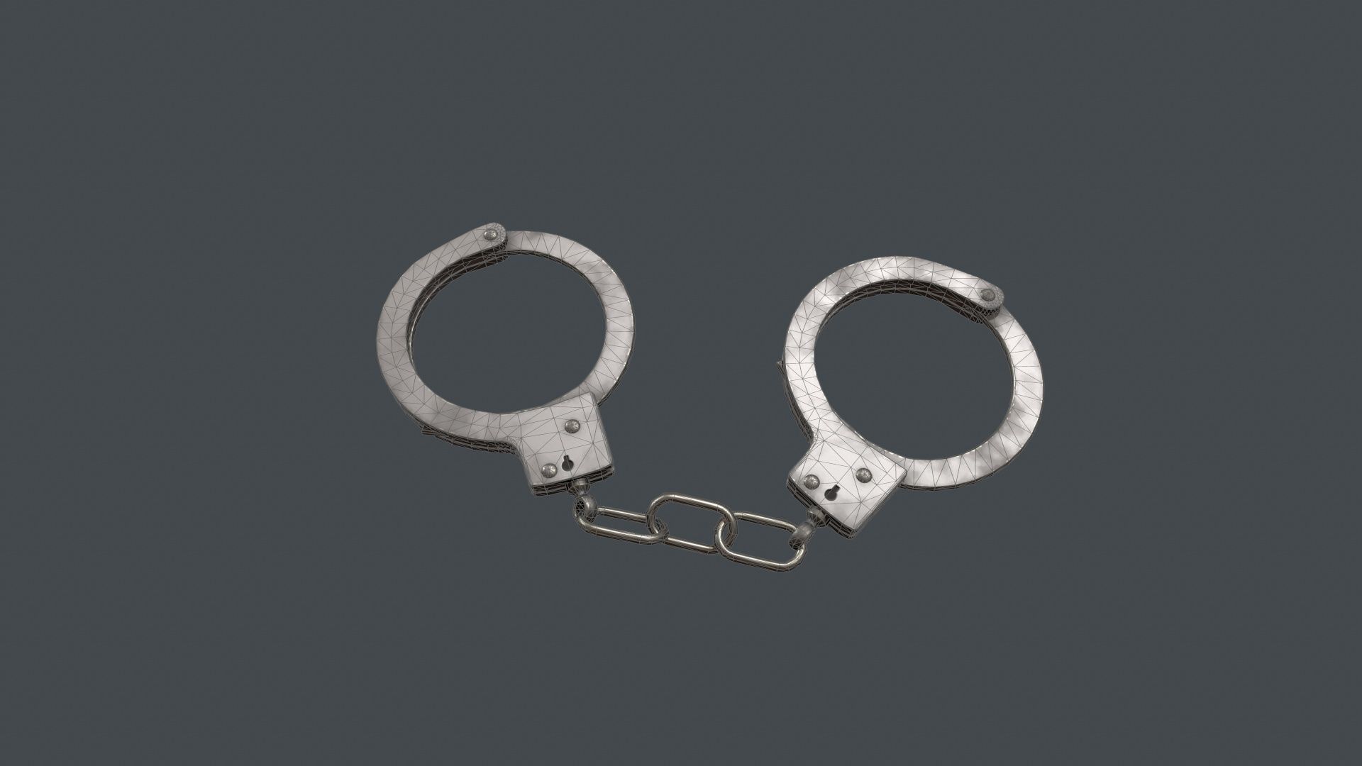 Handcuffs Low-poly 3D model_16