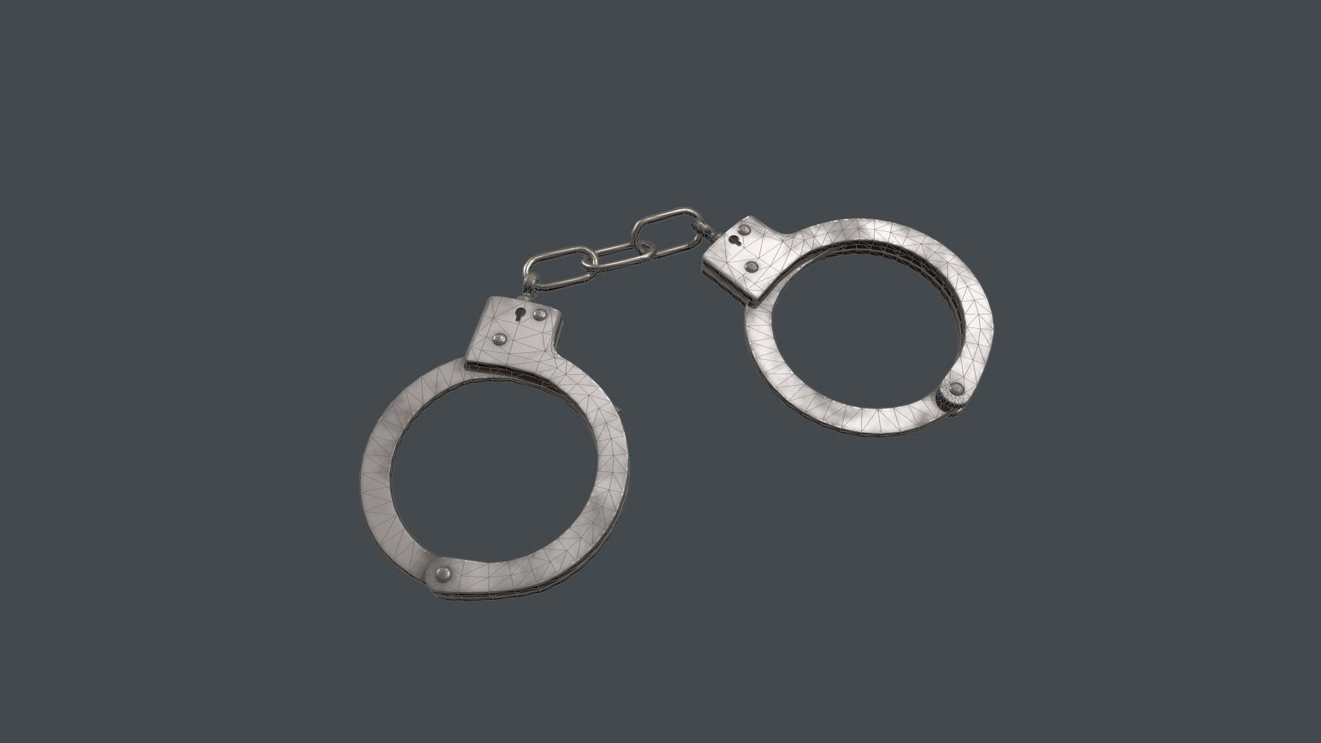 Handcuffs Low-poly 3D model_11