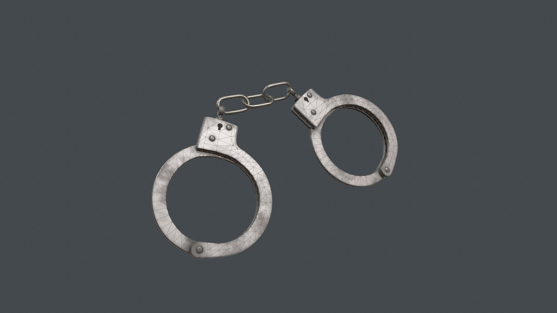 Handcuffs Low-poly 3D model_19
