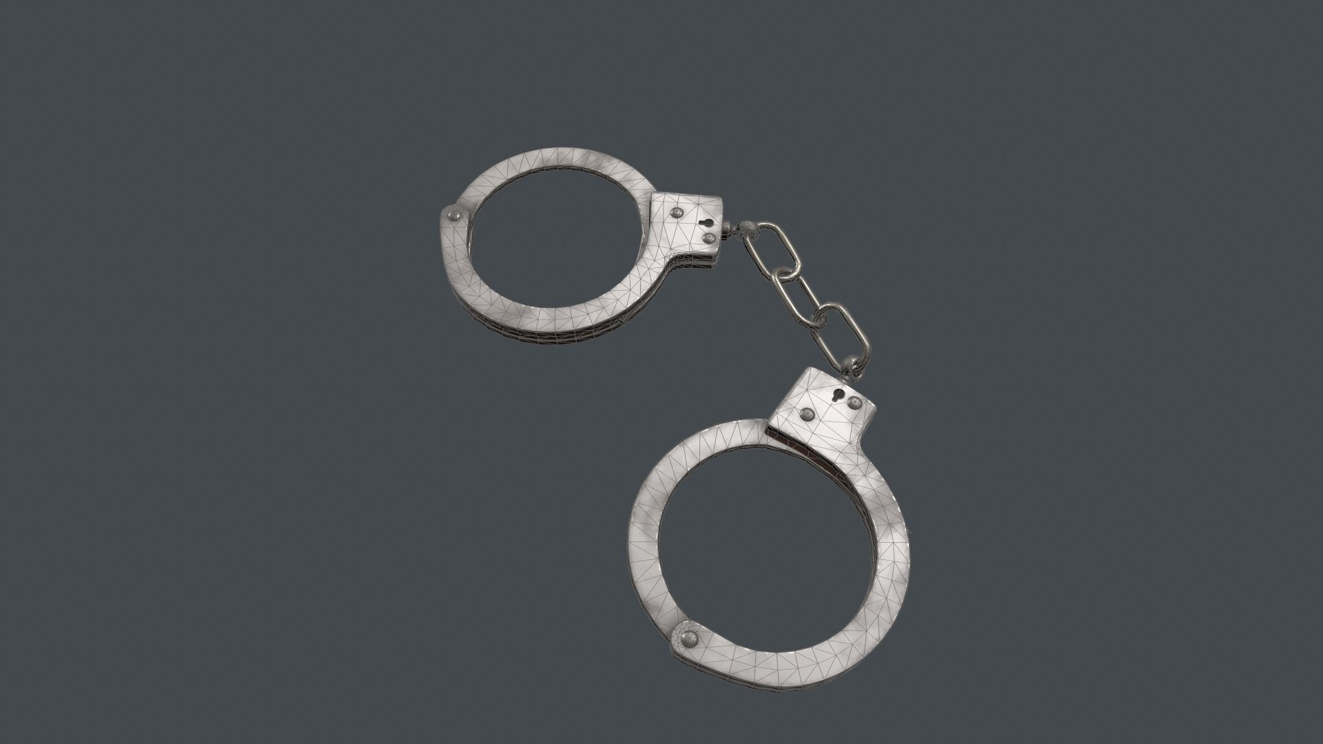 Handcuffs Low-poly 3D model_13